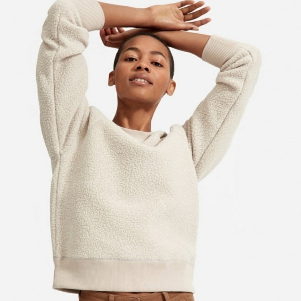 Everlane The Renew Fleece Sherpa Crewneck Sweatshirt